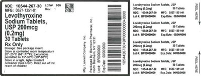 0.2mg 30ct (Label Levothyroxine Sodium Tabs 0.2mg Bpi(10544 267 30) Lannett(0527 1351 01) Rev1)